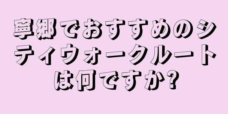 寧郷でおすすめのシティウォークルートは何ですか?