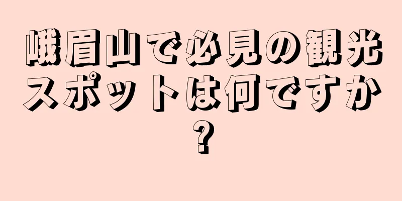 峨眉山で必見の観光スポットは何ですか?