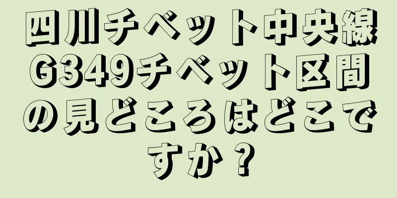 四川チベット中央線G349チベット区間の見どころはどこですか？