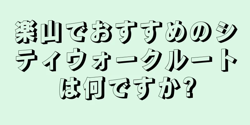楽山でおすすめのシティウォークルートは何ですか?