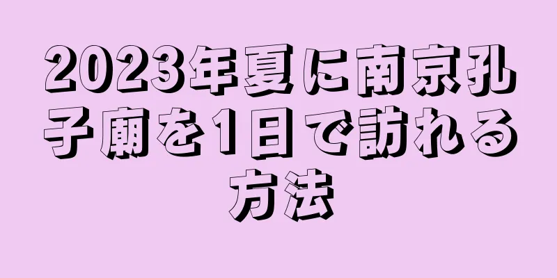2023年夏に南京孔子廟を1日で訪れる方法