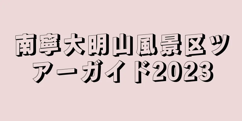 南寧大明山風景区ツアーガイド2023