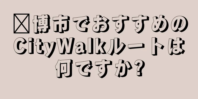 淄博市でおすすめのCityWalkルートは何ですか?