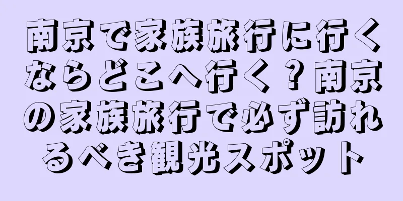 南京で家族旅行に行くならどこへ行く？南京の家族旅行で必ず訪れるべき観光スポット