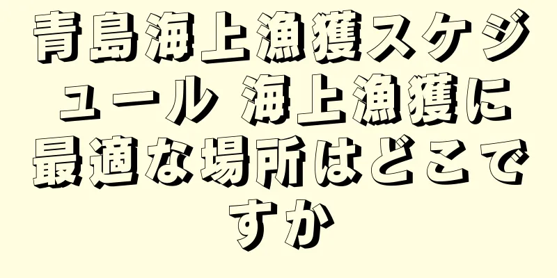 青島海上漁獲スケジュール 海上漁獲に最適な場所はどこですか