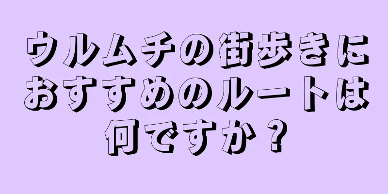 ウルムチの街歩きにおすすめのルートは何ですか？