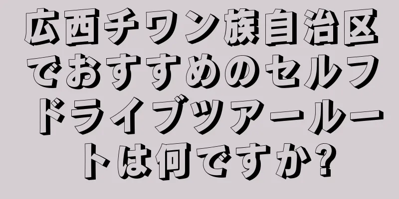 広西チワン族自治区でおすすめのセルフドライブツアールートは何ですか?