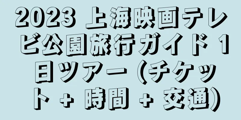 2023 上海映画テレビ公園旅行ガイド 1 日ツアー (チケット + 時間 + 交通)
