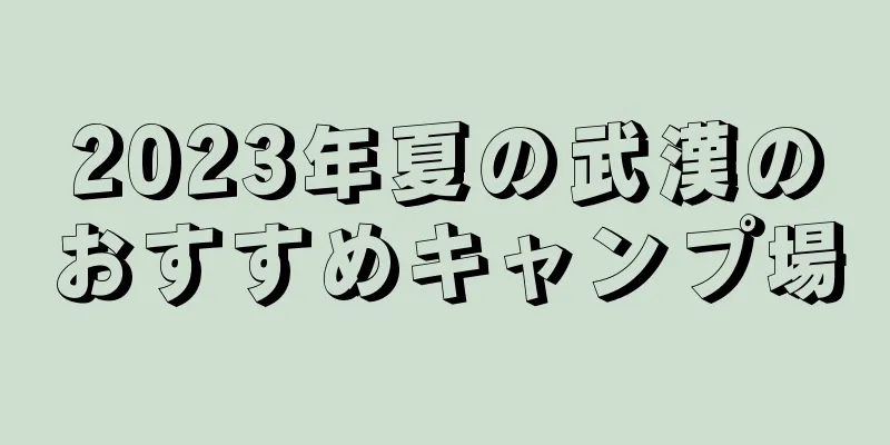 2023年夏の武漢のおすすめキャンプ場