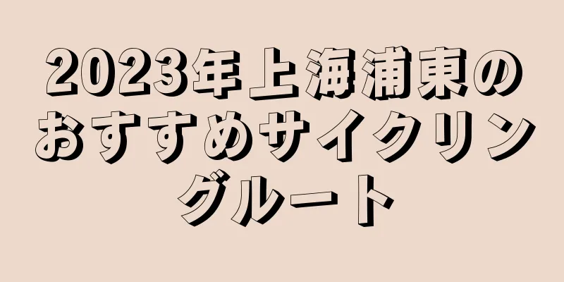 2023年上海浦東のおすすめサイクリングルート