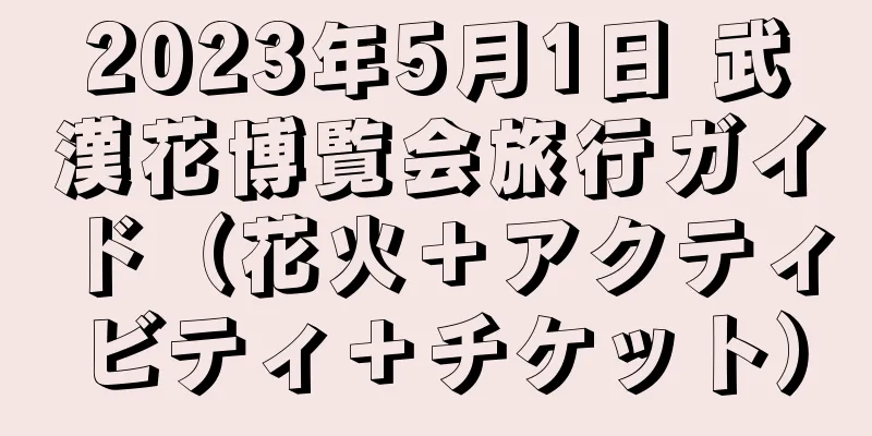 2023年5月1日 武漢花博覧会旅行ガイド（花火＋アクティビティ＋チケット）