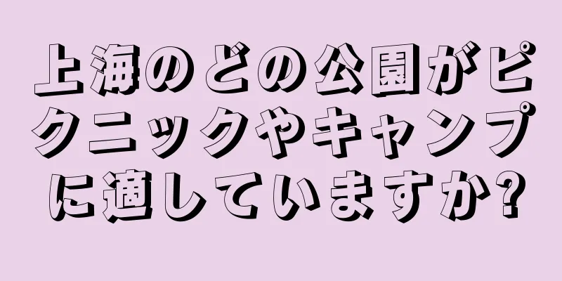 上海のどの公園がピクニックやキャンプに適していますか?