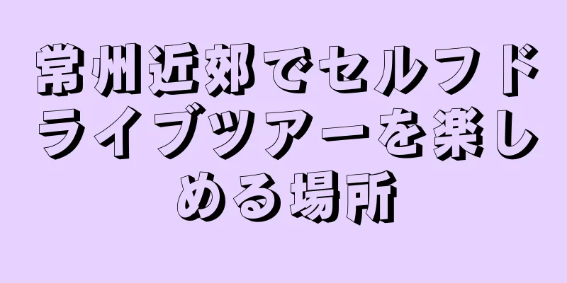 常州近郊でセルフドライブツアーを楽しめる場所