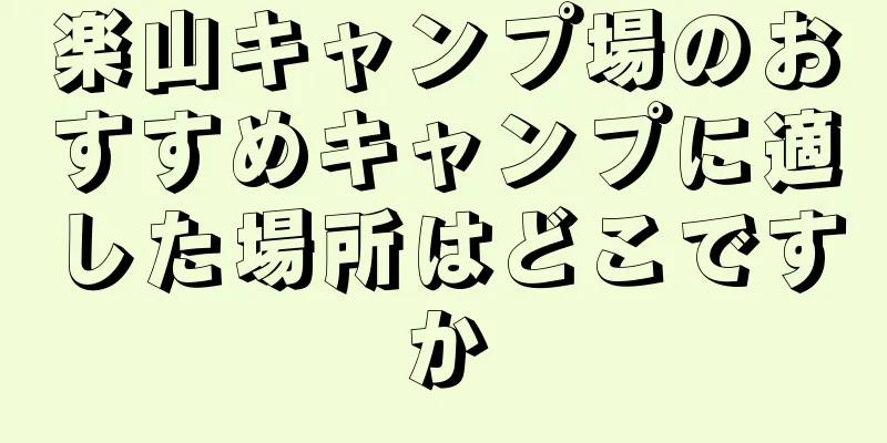 楽山キャンプ場のおすすめキャンプに適した場所はどこですか