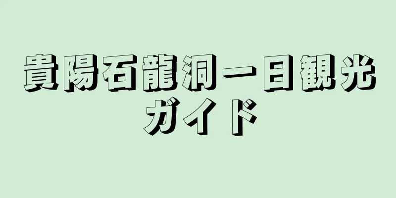 貴陽石龍洞一日観光ガイド