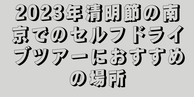 2023年清明節の南京でのセルフドライブツアーにおすすめの場所