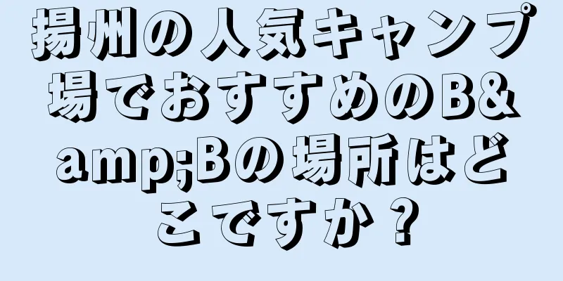 揚州の人気キャンプ場でおすすめのB&Bの場所はどこですか？