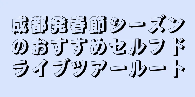 成都発春節シーズンのおすすめセルフドライブツアールート