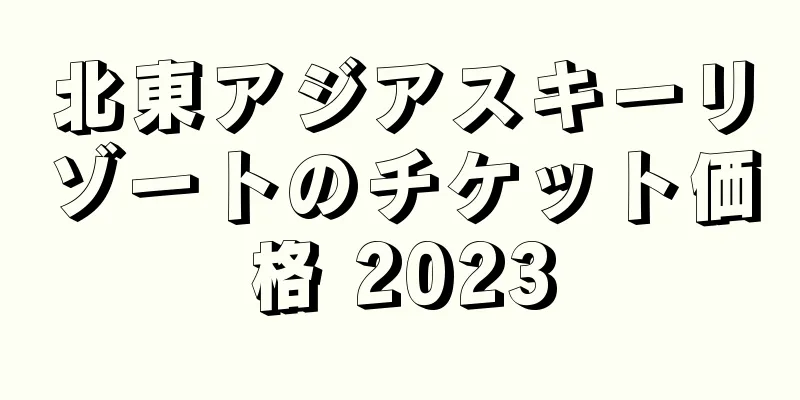 北東アジアスキーリゾートのチケット価格 2023