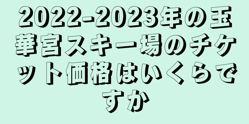 2022-2023年の玉華宮スキー場のチケット価格はいくらですか
