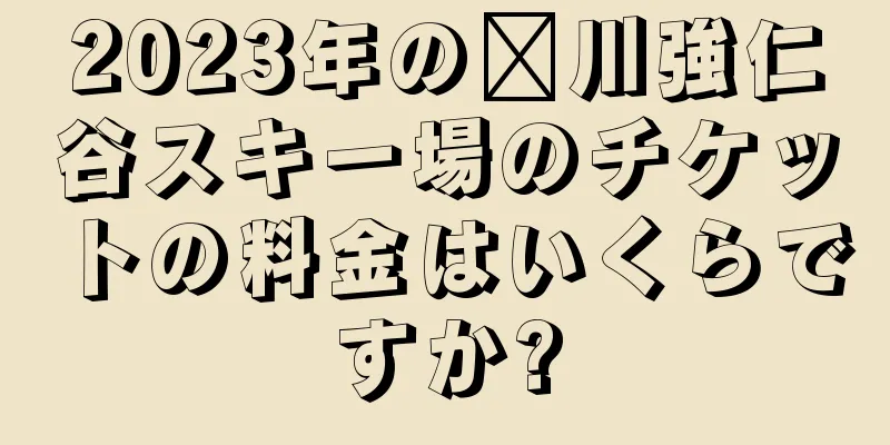2023年の汶川強仁谷スキー場のチケットの料金はいくらですか?