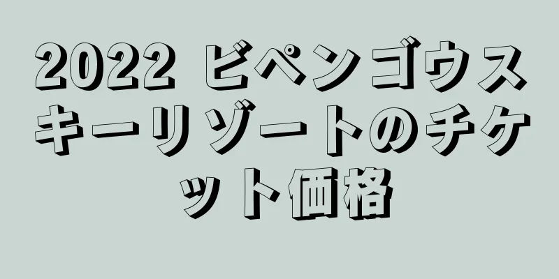 2022 ビペンゴウスキーリゾートのチケット価格