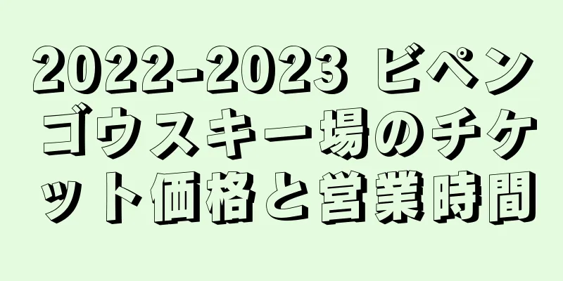 2022-2023 ビペンゴウスキー場のチケット価格と営業時間