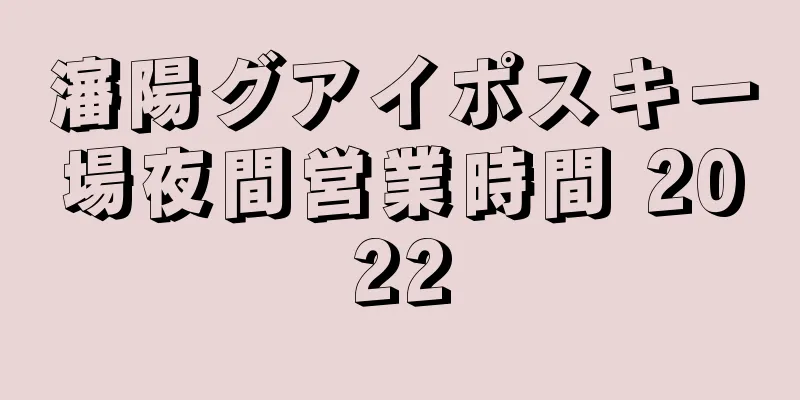 瀋陽グアイポスキー場夜間営業時間 2022