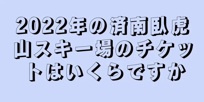 2022年の済南臥虎山スキー場のチケットはいくらですか
