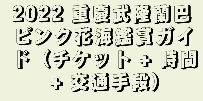 2022 重慶武隆蘭巴ピンク花海鑑賞ガイド（チケット + 時間 + 交通手段）