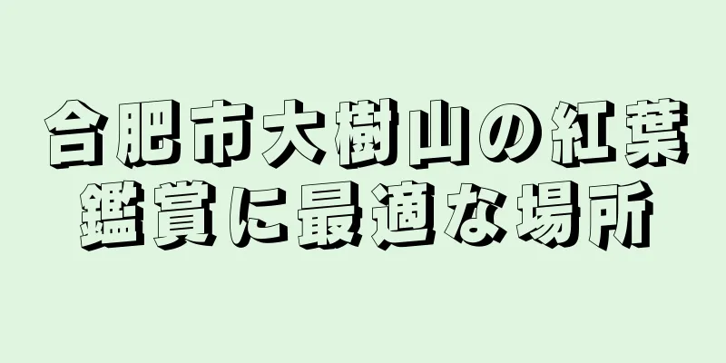 合肥市大樹山の紅葉鑑賞に最適な場所