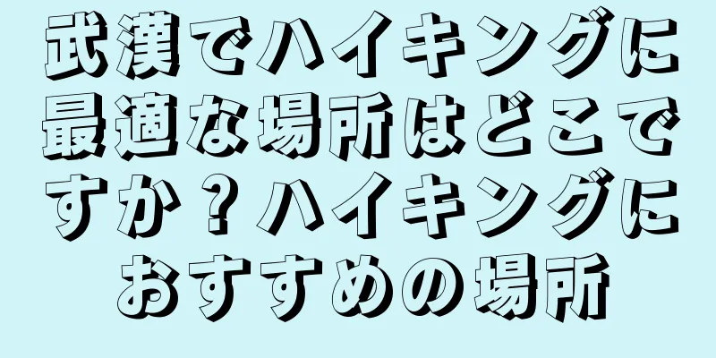 武漢でハイキングに最適な場所はどこですか？ハイキングにおすすめの場所