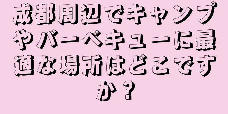 成都周辺でキャンプやバーベキューに最適な場所はどこですか？