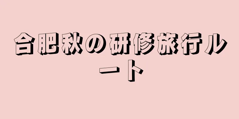 合肥秋の研修旅行ルート