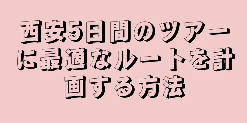 西安5日間のツアーに最適なルートを計画する方法