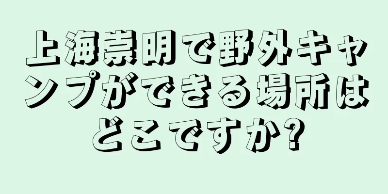 上海崇明で野外キャンプができる場所はどこですか?