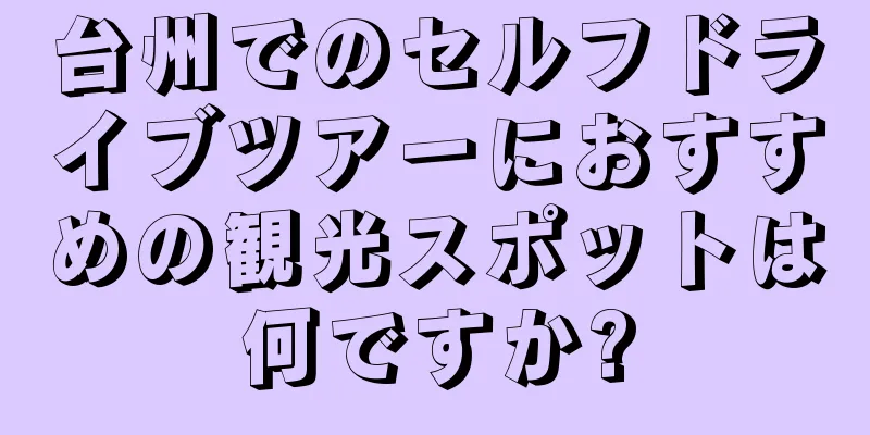 台州でのセルフドライブツアーにおすすめの観光スポットは何ですか?