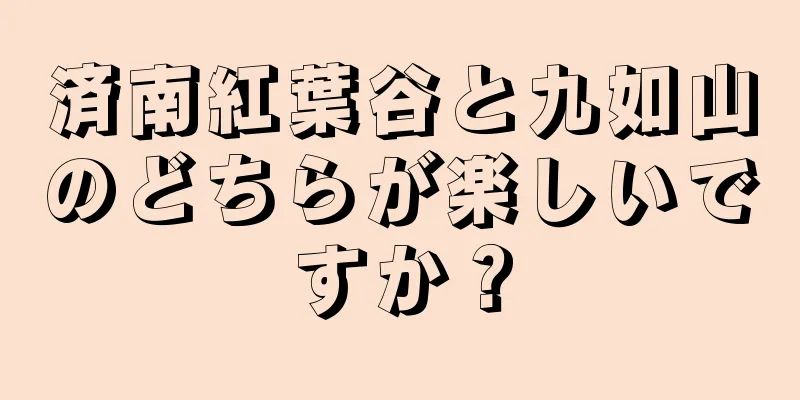 済南紅葉谷と九如山のどちらが楽しいですか？