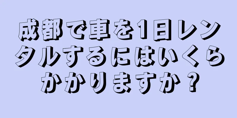 成都で車を1日レンタルするにはいくらかかりますか？