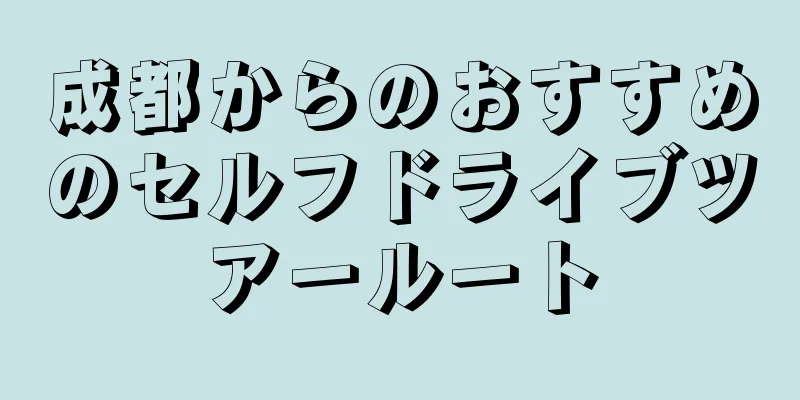 成都からのおすすめのセルフドライブツアールート