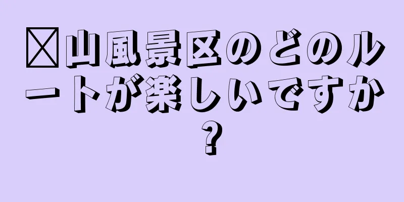 崂山風景区のどのルートが楽しいですか？
