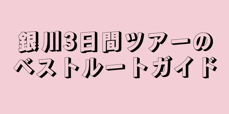 銀川3日間ツアーのベストルートガイド