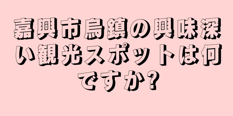嘉興市烏鎮の興味深い観光スポットは何ですか?