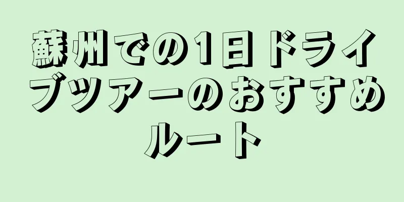 蘇州での1日ドライブツアーのおすすめルート