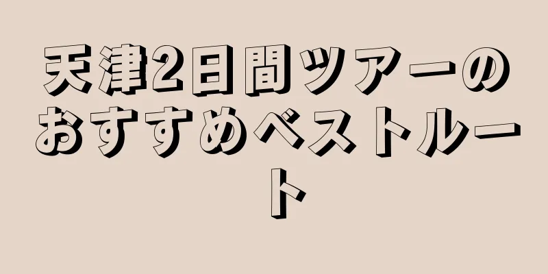 天津2日間ツアーのおすすめベストルート