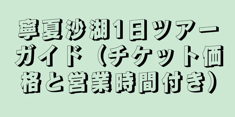 寧夏沙湖1日ツアーガイド（チケット価格と営業時間付き）