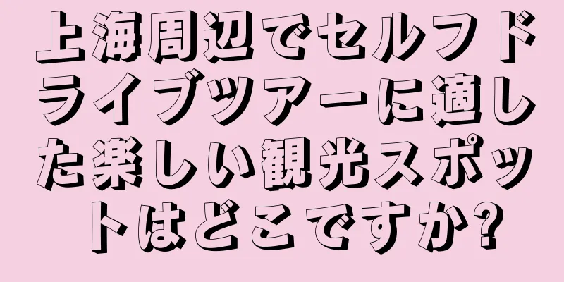 上海周辺でセルフドライブツアーに適した楽しい観光スポットはどこですか?