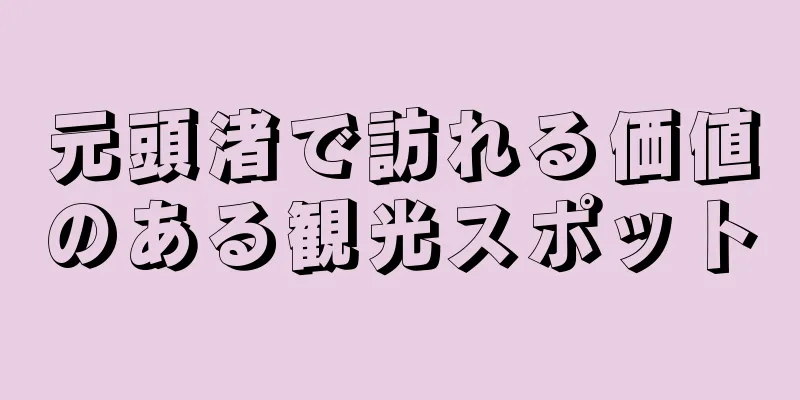 元頭渚で訪れる価値のある観光スポット