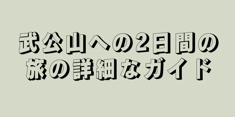 武公山への2日間の旅の詳細なガイド