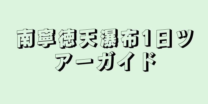 南寧徳天瀑布1日ツアーガイド